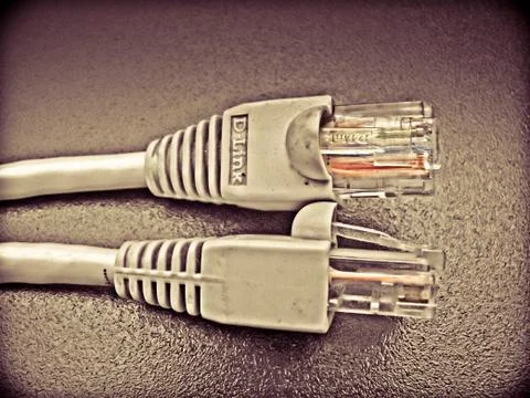 Two lan cables Stock Photos