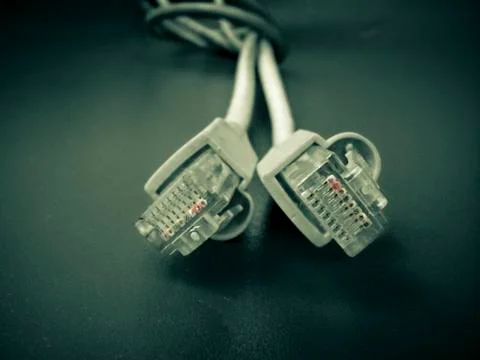 Two lan cables Stock Photos