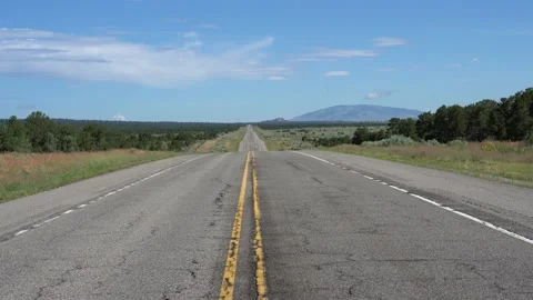Two lane blacktop Stock Footage 143374257