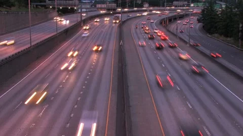 Two lane freeway Stock Footage 7907532