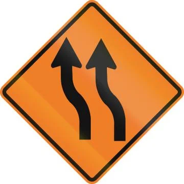 Two Lane Reverse Curve In Canada Stock Illustration