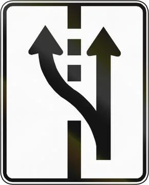 Two-Lane Section Begins in Canada Illustrazione stock