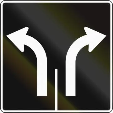 Two Lanes In Canada Stock Illustration