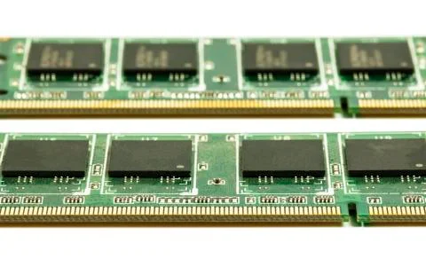 Two laptop cpu chips isolated on white Stock Photos