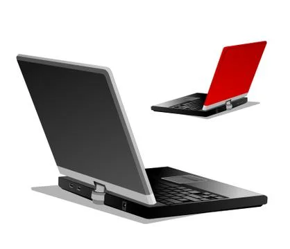 Two Laptops Stock Illustration