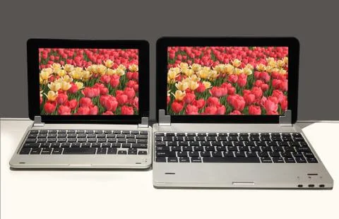 Two laptpos Stock Photos