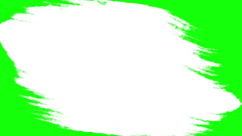 Two large brush strokes form an abstract white pattern against a bright green Stock Footage 287450807