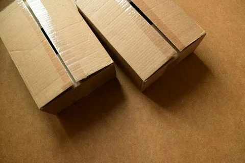 Two large cardboard boxes Stock Photos