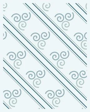 Two large circular Celtic-inspired emblems feature intertwined trinity form.. Stock-Illustration