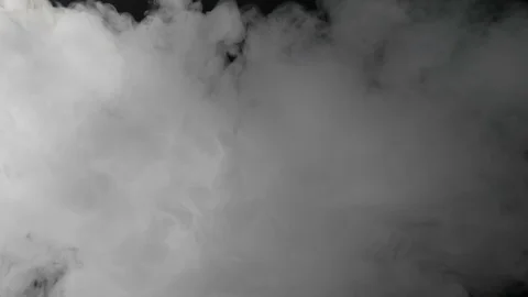 Two large clouds of white smoke joining as an abstract background in slow mot Stock Footage 87730783