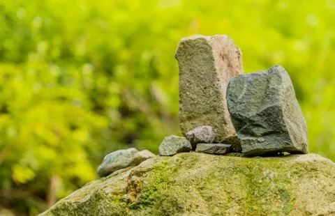 Two large rectangle shaped rocks Foto stock