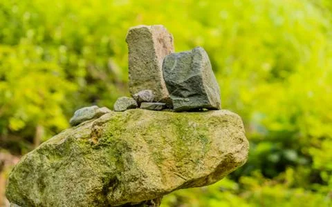 Two large rectangle shaped rocks 스톡 사진