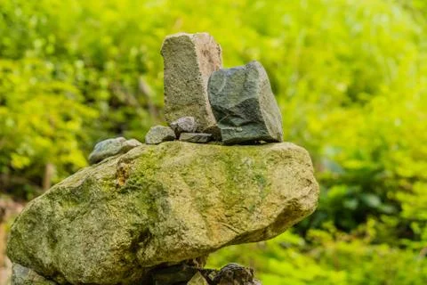 Two large rectangle shaped rocks Foto stock