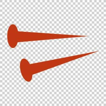 Two large rusty metal nails on checkered background Stock Illustration