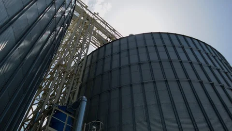 Two large silos Video stock 95716883