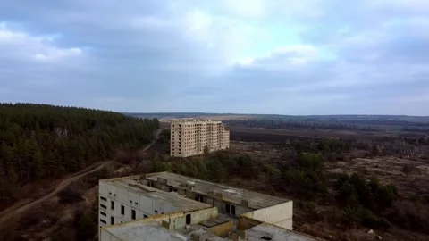 Two large unfinished buildings Stock Footage 204722047