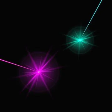 Two laser beams Illustrazione stock