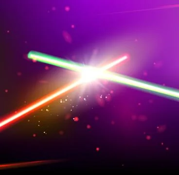 Two laser rays Stock Illustration
