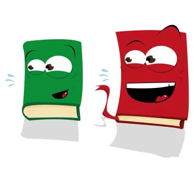 Two laughing books Stock Illustration