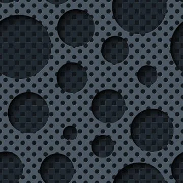 Two layer metal sheets with dark seamless background. Stock Illustration