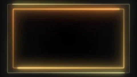 Two layer of Rectangle rounded corner frame light glow running around shape over Stock Footage 322775942