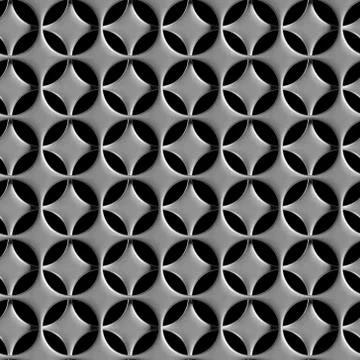 Two-layer steel grid with round holes seamless background Stock Illustration
