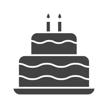 Two layered cake icon vector image. Stock Illustration