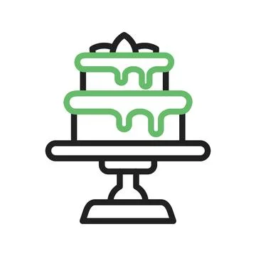 Two layered cake icon vector image. Stock Illustration