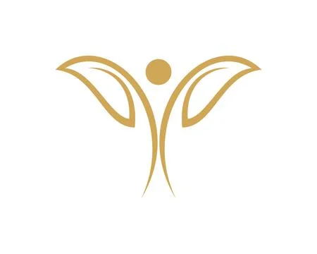 Two leaf and human shape Stock Illustration