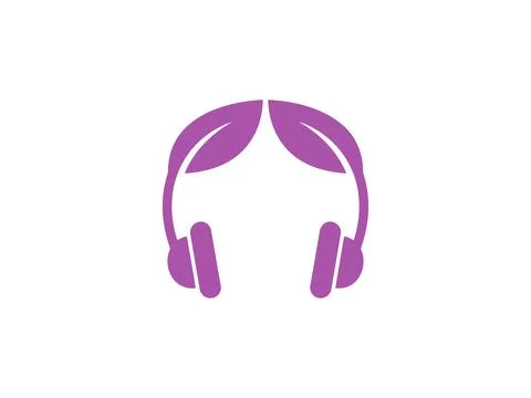 Two leaves forming headphone arc Ilustración de archivo