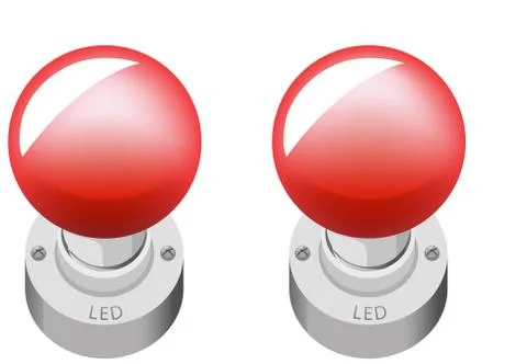 Two LED objects cartoon style isolated on white background Stock Illustration