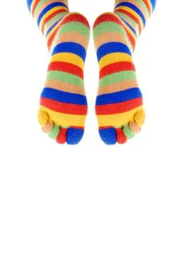 Two legs of the clown Stock Photos