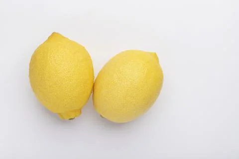 Two lemon isolated on the white background Foto stock