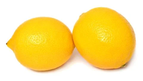 Two lemon isolated on white background Stock Photos