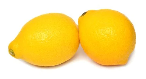 Two lemon isolated on white background Stock Photos