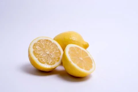 Two lemons isolated on white Stock Photos