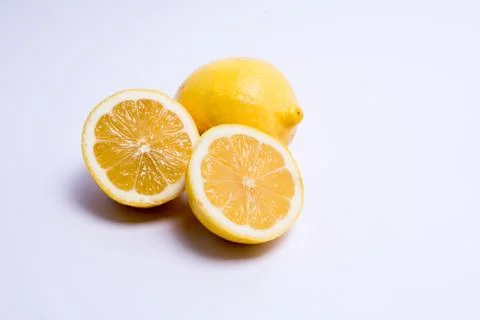 Two lemons isolated on white Stock Photos