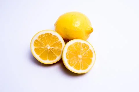 Two lemons isolated on white Stock Photos