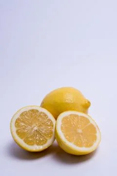 Two lemons isolated on white Stock Photos