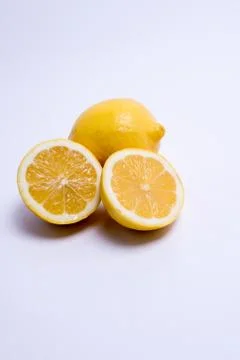Two lemons isolated on white Stock Photos