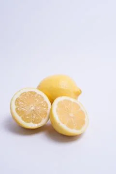 Two lemons isolated on white Stock Photos