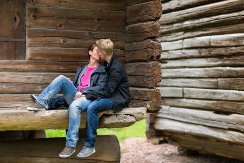Two lesbians Stockfoto's
