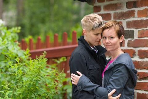 Two lesbians Stockfoto's