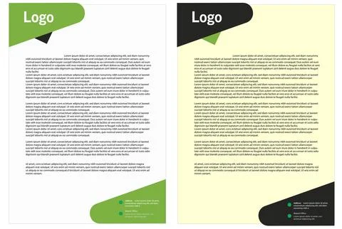 Two Letter head template design Stock Illustration