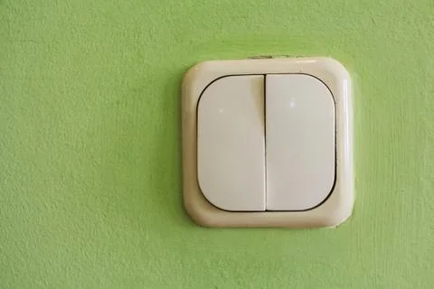 Two levers ivory light switch Stock Photos