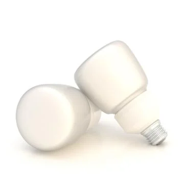 Two light bulb composition Stock Illustration