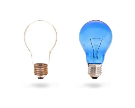 Two light on isolated white background. Foto stock