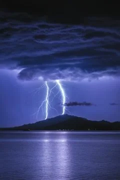 Two lightning and cloud Stock Photos