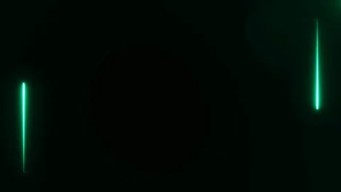Two lime color neon lines moving and constituting rectangle frame over the Stock Footage 129720490