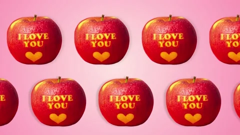 Two line move many apples Video stock 168334122